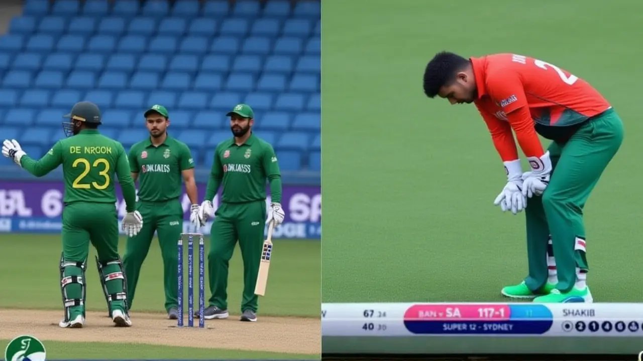 T20 WC: बांग्लादेश के नूरुल हसन की गलती, दक्षिण अफ्रीका को मिले 5 पेनाल्टी रन
